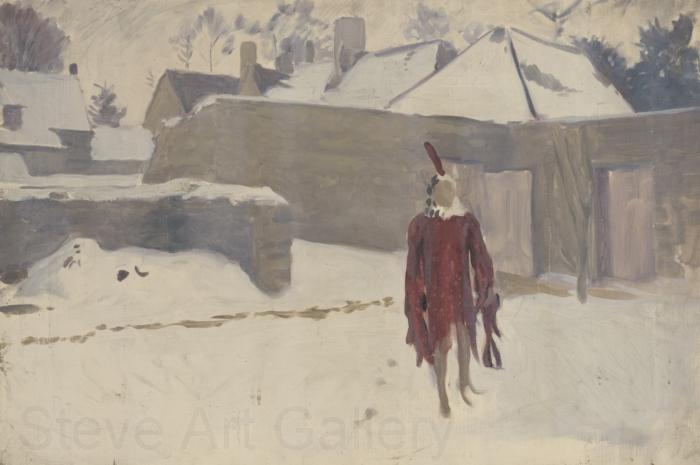 John Singer Sargent Mannikin in the Snow Norge oil painting art